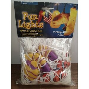 2002 Caribbean Catch FUN LIGHTS PRIMAL LITE BY ARTLINE 12 Foot String 10 Lights